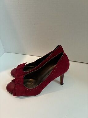 Claudia Ciuti Red Bow Heels - Women's Dress Pumps